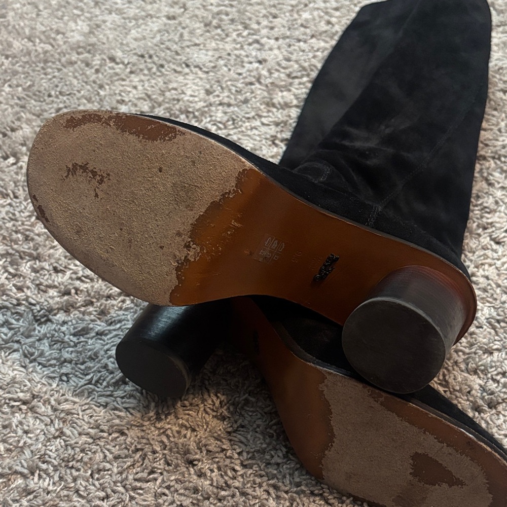 Coach Black Suede Heeled Boots - Picture 5 of 10